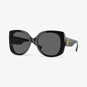 Versace Sunglasses w/COA Black & Gold Frames New